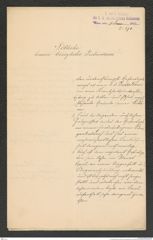 k.k. naturhistorisches Hofmuseum, Intendanzakten 1885-1896 (Hauer), Aktenzahl Z.394/1892, Seite 1